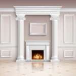Classic Interior With Fireplace. Classic Interior Illustration. Interior Realistic Design. Classic Room Vector Illustration. Classic Interior Background. Classic Style Illustration.